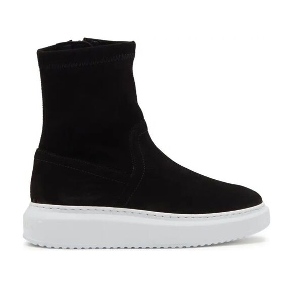 Aquatalia Laina Leather Sneaker Boot Size 5 A17 - Picture 1 of 9